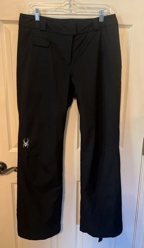 Women's Spyder Thinsulate Ultra Insulated Ski Snow Pants Black Size 10