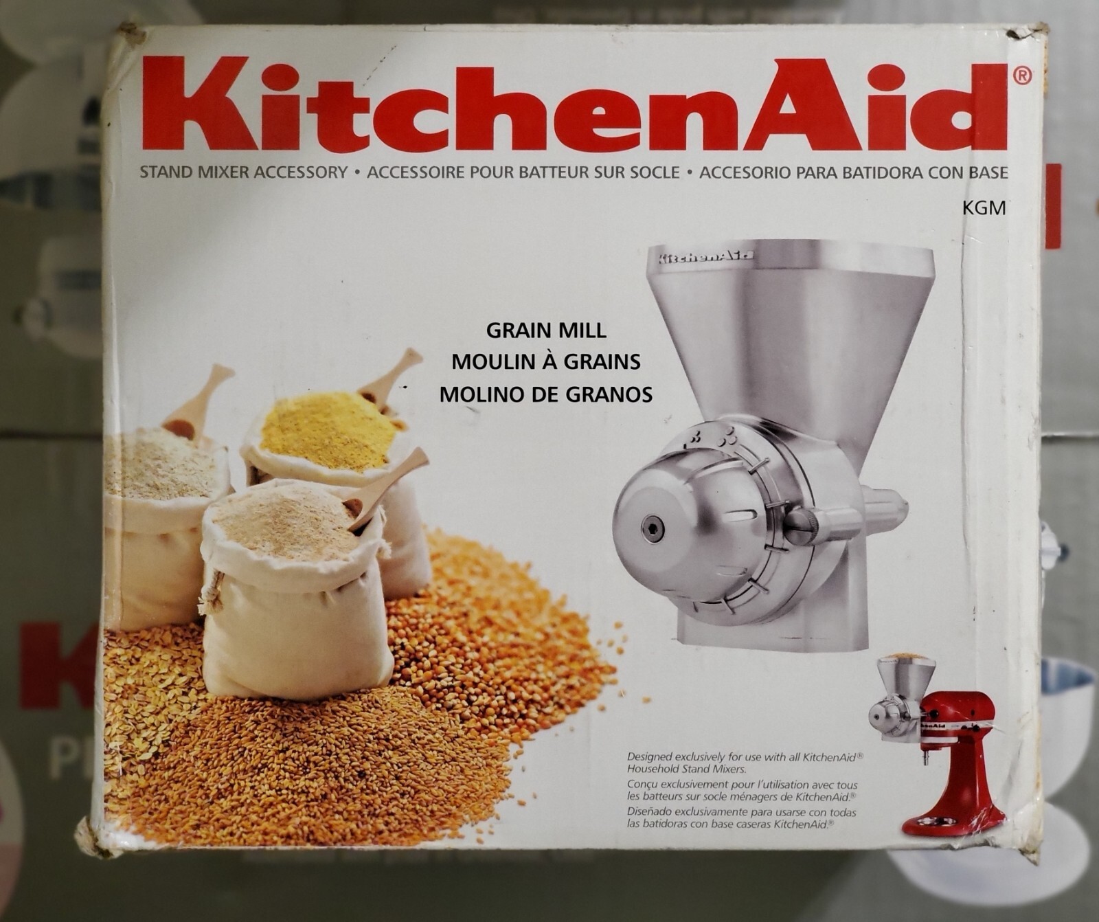 KitchenAid KGM All Metal Grain Mill Attachment Silver 883049189604 eBay