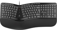 Mediarange Ergonomische Tastatur, Kabelgebundene Multimedia-Tastatur MROS120 Deu