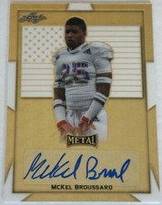2019 Leaf All American Bowl Football Gold Flag McKEL BROUSSARD Auto #ed 1/1 Utep