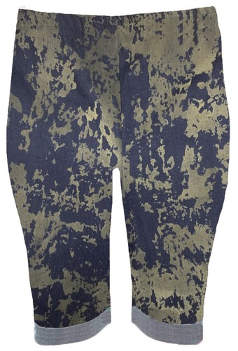 Pantalones cortos de mezclilla look hasta la rodilla bolsillos traseros talla grande - Imagen 4 de 14