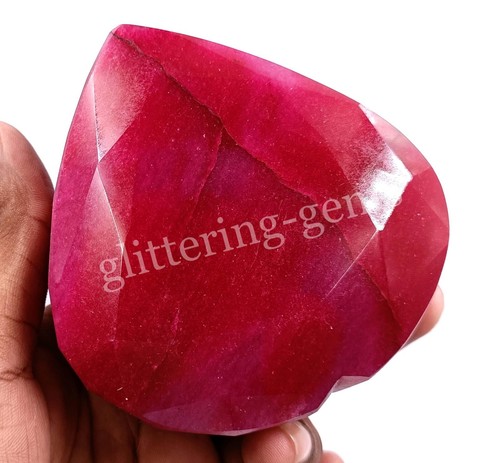 Red Ruby Natural Heart Cut Certified Loose Gemstone 2770 Ct Opaque Gemstone NA - 第 4/8 張圖片