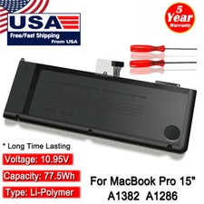 OEM A1382 Battery 77.5Wh For MacBook Pro 15" A1286 Early Late 2011 Mid 2012 NEW