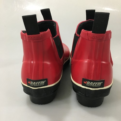Baffin Pond 9 Red Rubber Chelsea Ankle Rain Boots Waterproof NEW - Picture 4 of 6