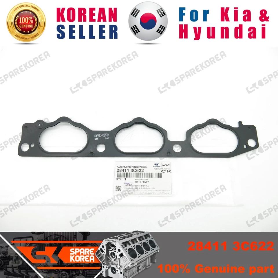 Genuine/OEM 284113C622 GASKET-INTAKE MANIFOLD,RH for Kia Mohave (Borrego) - Image 2 of 2