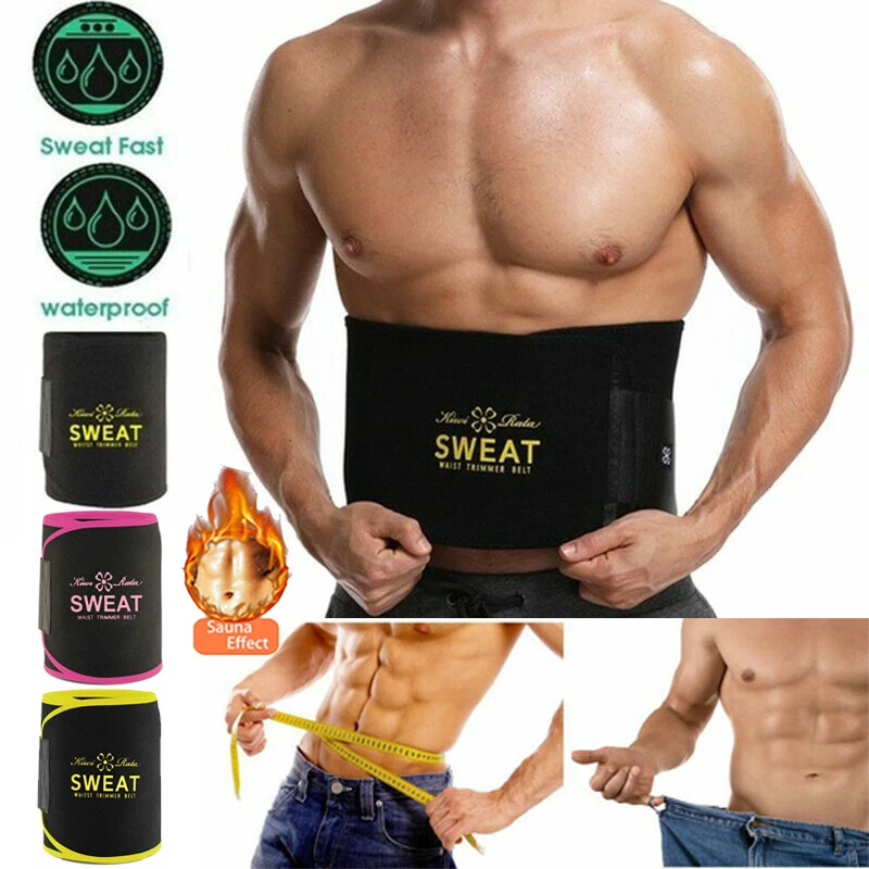 Sweat Slim Belt Men Hot Sauna Neoprene Waist Trainer Fat Burning