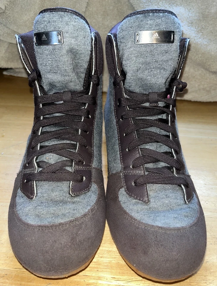 Adidas x Stella McCartney высоты верхний теннис обувь кроссовки серый коричневый замшевый размер 8,5 - Изображение 3 из 4