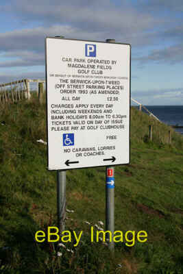 Photo 6x4 A car parking sign at Magdalene Golf Course Berwick-upon-Tweed  c2009