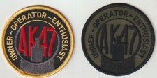 AK47 Owner-Operator-Enthusiast patch pair shipped from Australia