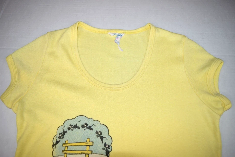 Camiseta Vintage Camisón Garfield Dormir Talla XS/S 70s 80s Amarillo Camisa para Dormir Foto 4 de 4