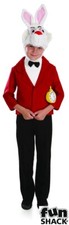 Boys Girls Mr White Rabbit Fancy Dress Book Day Costume Alice Wonderland 8-10yrs