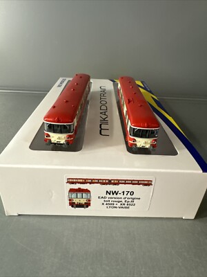 Locomotives - Mikadotrain / REE - Autorail EAD d'origine X 4502 + XR 8545 toit rouge Marseille SNCF ép. III réf. NW-169 Neuf N 1/160