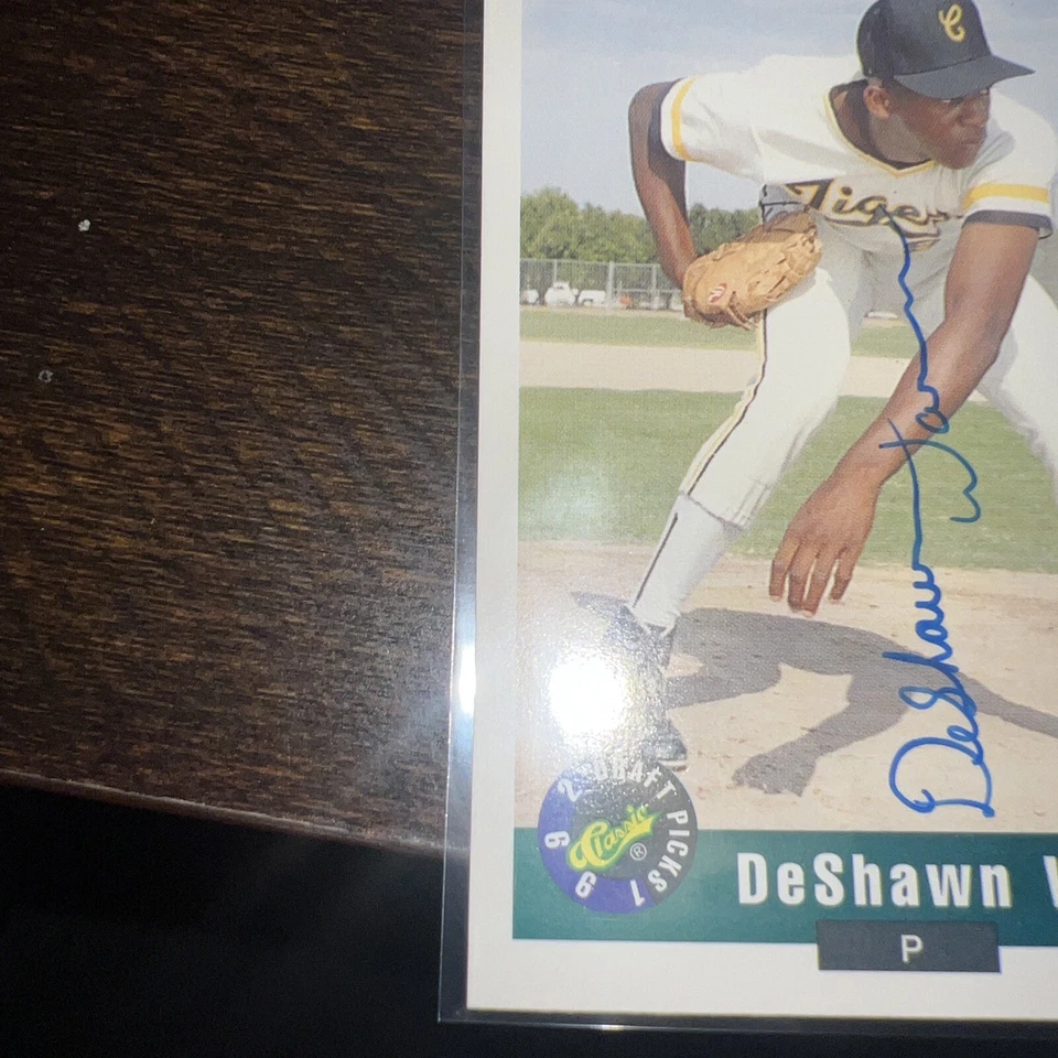 1992 Classic #31 DeShawn Warren Tigers Signed Auto *K3211 - Image 3 of 4
