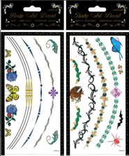 6 Sheets Body Art Angle/wrist butterfly's Temporary Tattoo's