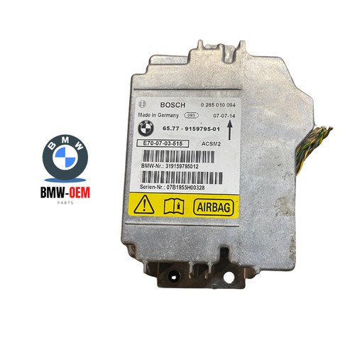 BMW X5 E70 SRS CRASH AIRBAG ECU STEUERMODUL 9159795 0285010094