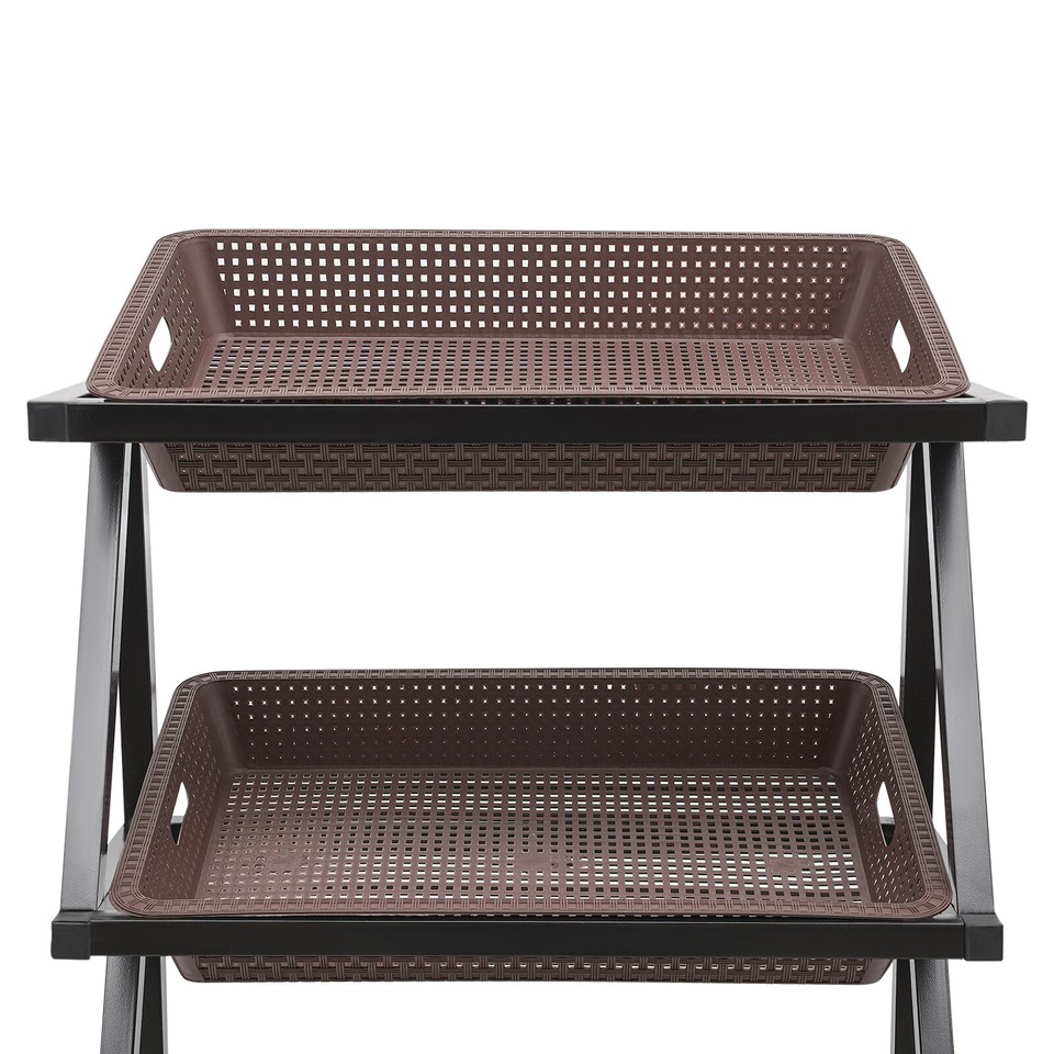 Retail Display Rack Market Shelf Fruit Vegetable Snack Basket With Five ...