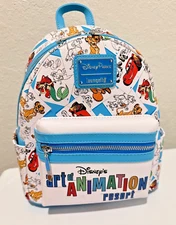 Disney Art Of Animation Resort Backpack Loungefly Little Mermaid Nemo Cars