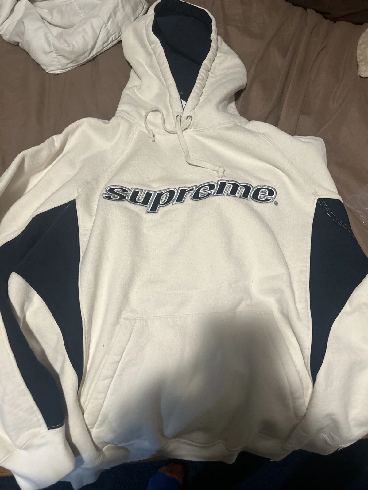 Sweat à capuche Supreme Division naturel homme grand neuf !