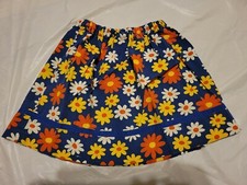 GIRLS SZ 4 or 5 vINTAGE 1960's 1970's FLORAL skirt flower power cute 