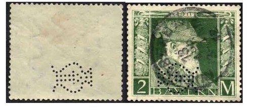 GERMANY BAVARIA 1911 -87- Gorgeous PERFECTLY Used 2 Brands 1st Type #DR1