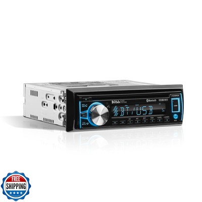 BOSS Audio Systems 750BRGB Car Stereo - Single Din, Bluetooth, CD DVD Player,