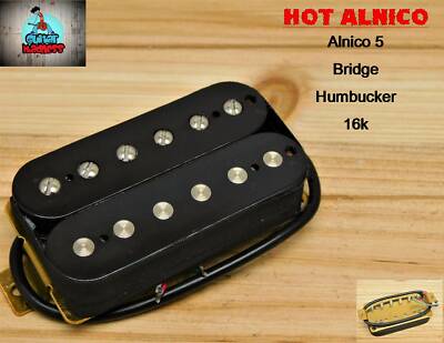 G.M. Hot Alnico 5 Black Humbucker Bridge (52mm) (4-wire)