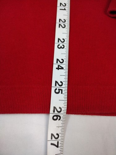 Polo Ralph Lauren Red Pullover Men Small Rugby Pony Logo 1/4 Zip Sweater Ribbed - Picture 9 of 9