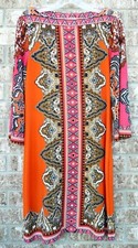 Women's Multicolored Size 10 Long Sleeve Workplace Casual Knee-High Dress