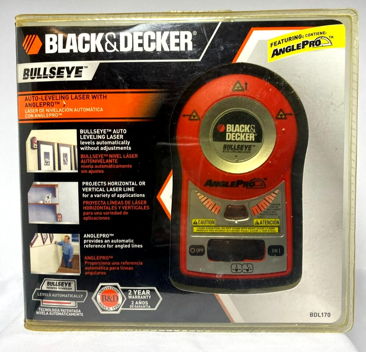 Black and Decker Bullseye Auto Leveling Laser with Angle Pro BDL170 from  Black and Decker - Acme Tools