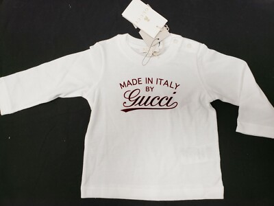 NWT NEW Gucci baby boys orange white logo T-shirt 0/3 3/6 6/9 9/12