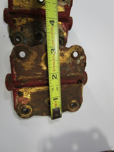 Set 3 Antique Vintage Victorian Iron? Brass? Spring Load Screen Door Hinges - Picture 6 of 6
