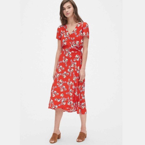 Gap Floral Wrap Dress | eBay