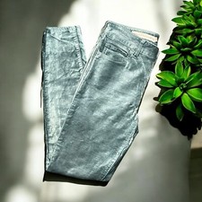 Pilcro the Letterpress Anthro Size 25 Sage Green Velvet Mid Rise Skinny Jeans