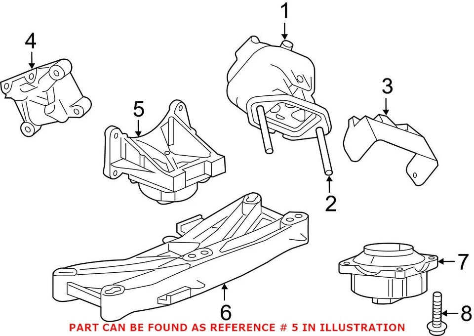 Genuine OEM Mopar Manual Transmission Mount For Dodge Challenger 68271940AA - Image 2 of 2