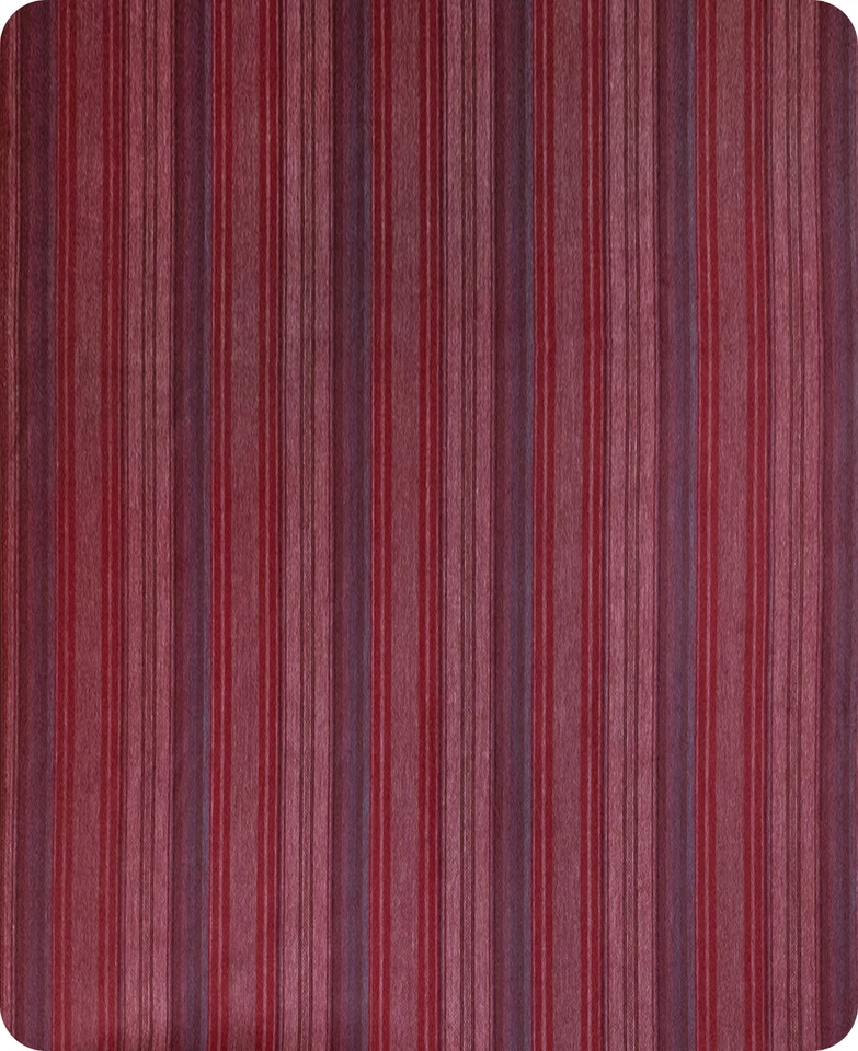 LUXURIOUS STRIPED ALPACA WOOL BLEND BLANKET 96x67 IN BURGUNDY & PURPLE TONES - Image 2 of 4
