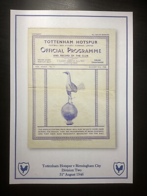 Programme Football Portsmouth Vs Birmingham City Saison 1945/1946