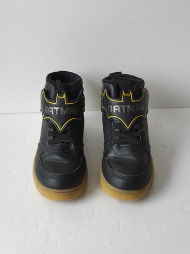 H& M BATMAN Boys Black Leather Hook & Loop Trainers UK(12)EU(29) VL-2393DB - Picture 5 of 21
