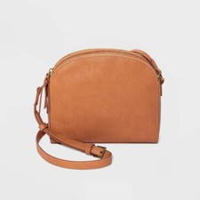 Universal Thread Crossbody Bag Brown Triple Compartment Handbag Purse H1013