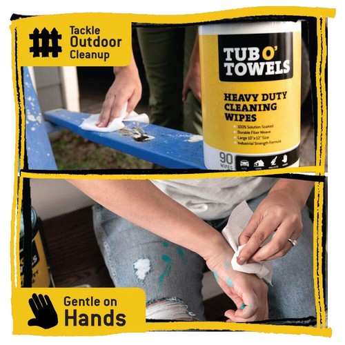 Heavy-Duty 10" X 12" Size Multi-Surface Cleaning Wipes, 90 Count per Canister - Picture 5 of 11