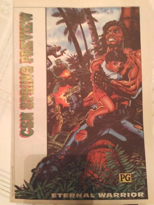 Comic Shop 1995 Newspaper Emphemera Spring Preview Eternal Warrior Preowned 