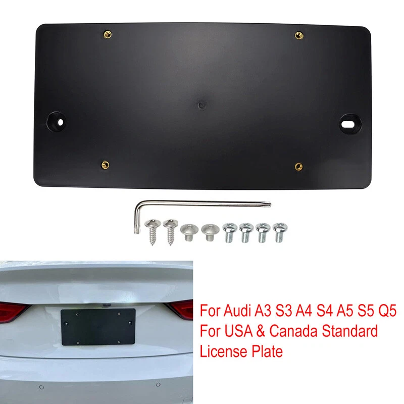Car Rear License Plate Tag Mount Bracket ABS Fit For Audi A5 S5 RS5 2008-2022 — 第 2/4 张图片