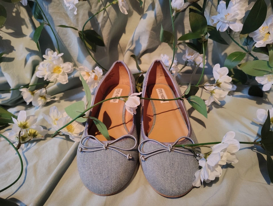 Zapatos de salón de mezclilla Steve Madden Cherish para mujer 10 (Cottagecore, Preppy, Girly) Foto 3 de 4