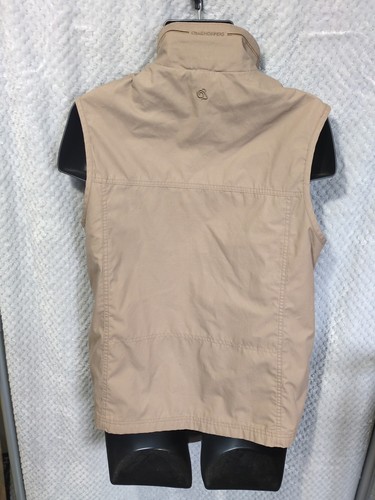 Craghoppers Mens Solardry Khaki Thin Utility Bodywarmer Multi Pocket Size Medium - Picture 2 of 11