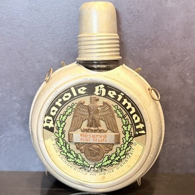 Original German WW1 Veterans Flask / Canteen-Remember My Service-Nice-