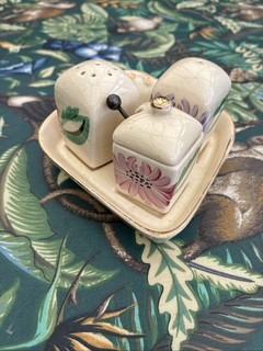 Vintage Deco Cruet Salt And Pepper