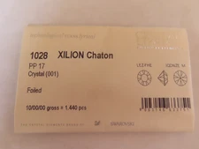 Sealed factory pack 1440 Swarovski Rhinestones 17pp Crystal/foiled. #1028