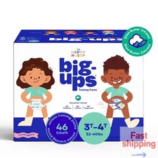 Happy Hues Big-ups Disposable Training Pants Size 3T-4T Count 46ct