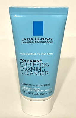 La Roche Posay Toleriane Purifying Foaming Facial Cleanser Prebiotic 0.5oz 15mL