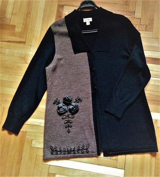 Women Peter Hahn Sweater Black Wool 42 / XL / 50