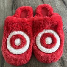 Wondershop Target Exclusive Red Bullseye Slippers- M women 7/8 New Without Tags